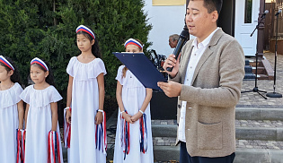 В Элисте состоялось торжественное построение учащихся казачьих классов в честь праздника Покрова Пресвятой Богородицы