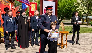Архиепископ Юстиниан благословил участников смотра «Георгиевский марш»