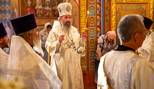 В канун Преображения архиепископ Юстиниан совершил всенощное бдение в Казанском соборе Элисты