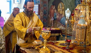 Архиепископ Юстиниан совершил Литургию в Казанском соборе Элисты 