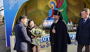 Бату Хасиков посетил Казанский собор и поздравил архиепископа Юстиниана с Рождеством Христовым