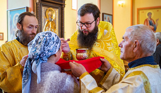 В День именин цесаревича Алексия архиепископ Юстиниан совершил Литургию в храме его имени в Городовиковске