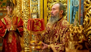 Архиепископ Юстиниан совершил Литургию и благодарственный молебен о Святейшем Патриархе