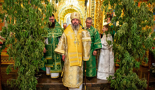 В День Святого Духа архиепископ Юстиниан совершил Литургию и помянул убиенного протоирея Николая Котельникова