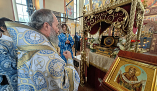 В праздник Покрова архиепископ Юстиниан совершил Литургию и поздравил кадетов казачьего корпуса в Городовиковске