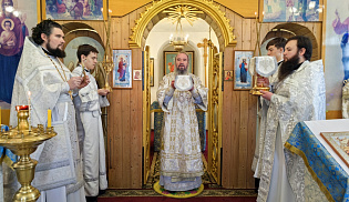 Архиепископ Юстиниан совершил Литургию в храме Рождества Богородицы села Садовое 